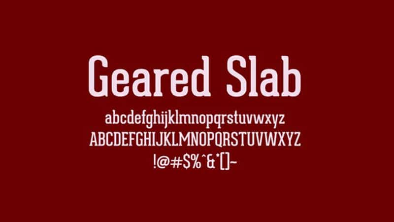 Geared Slab Font Free Download [Direct Link]