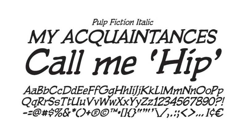 Pulp Fiction Font Free Download [Direct Link]