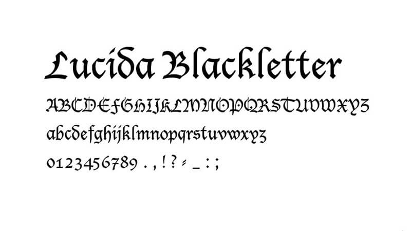 Lucida Blackletter Font Free Download [Direct Link]
