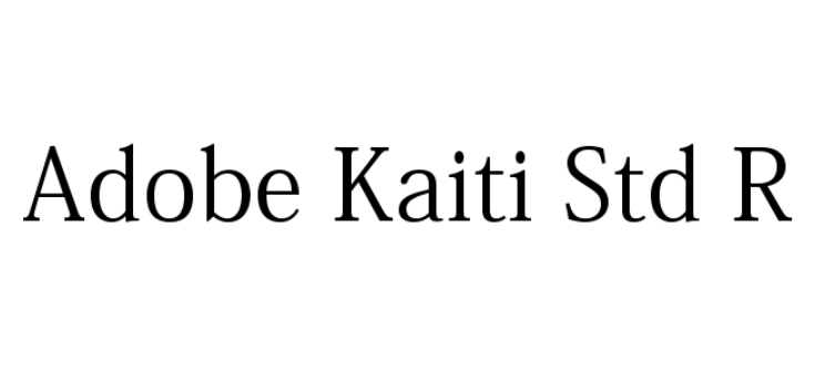 Adobe Kaiti Std R Font Free Download