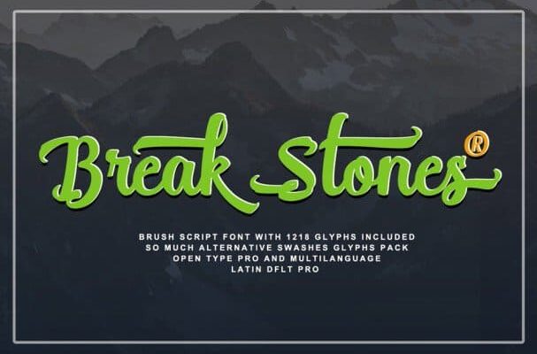 Break Stones Pro Font Free Download