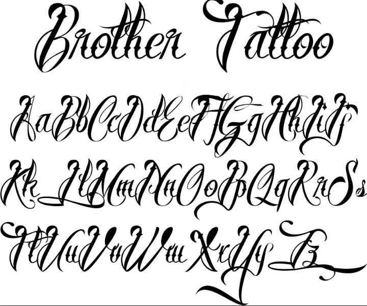Brother Tattoo Font Family Free Download