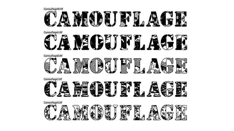 Camouflage Font Free Download