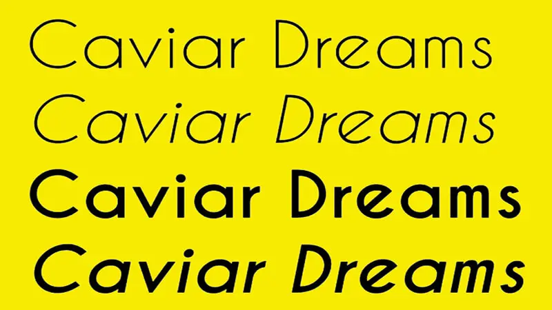 Caviar Dreams Font Free Download