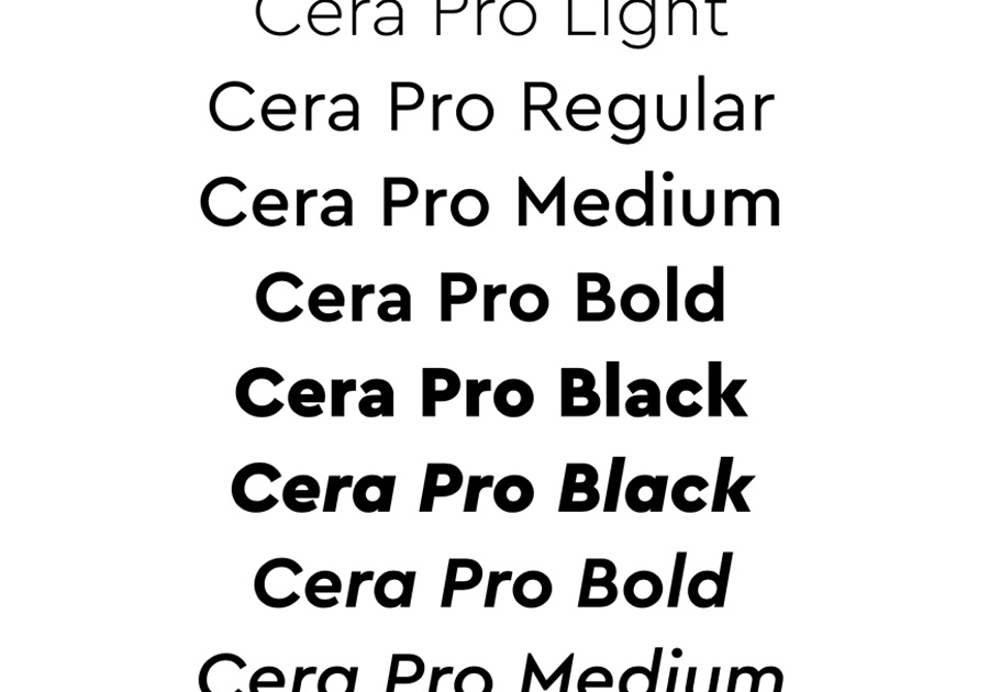 Cera Pro Font Family Free Download
