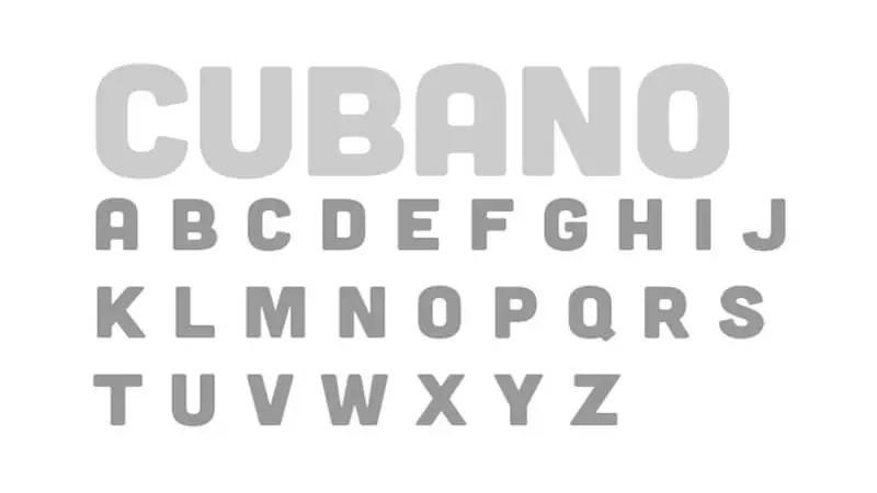Cubano Family Font Free Download