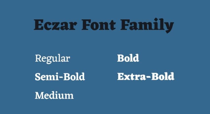 Eczar Family Font Free Download
