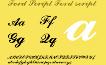 Ford Script Font family
