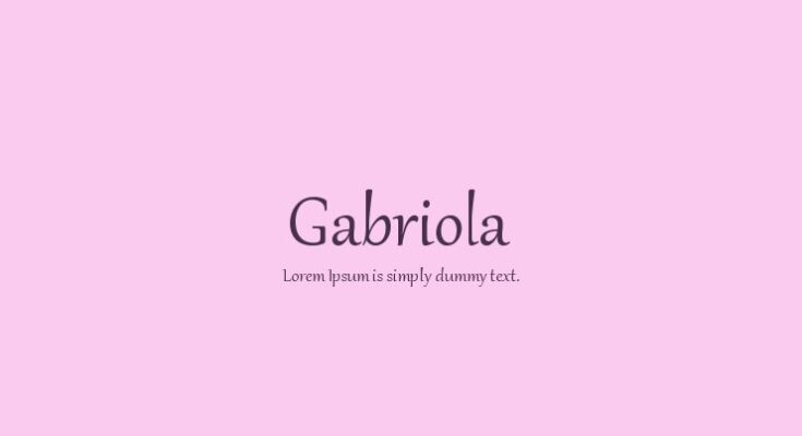 Gabriola Font Free Download