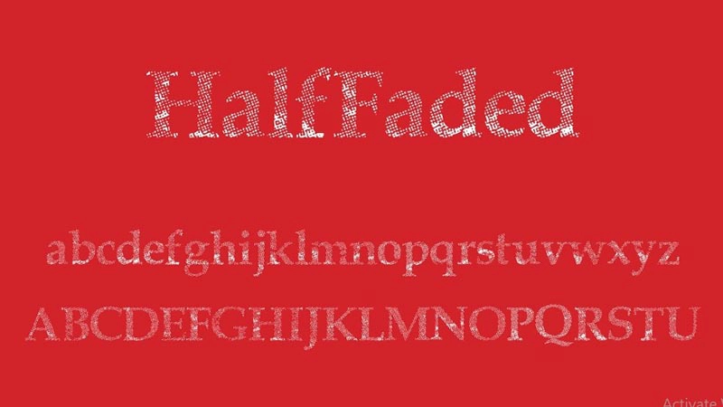 Half Faded Font Free Download