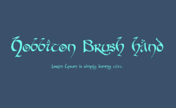 Hobbiton Brush Hand Font