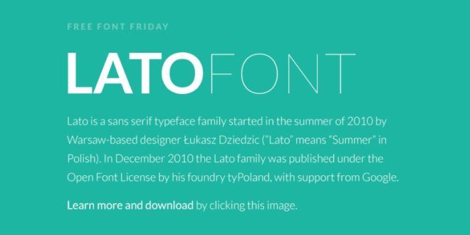 Lato Font Family Free Download