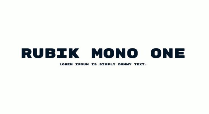 Rubik Mono One Font Free Download