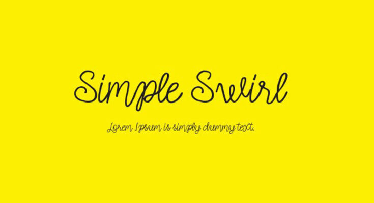 Simple Swirl Font Free Download