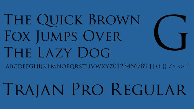 Trajan Pro Font Free Download