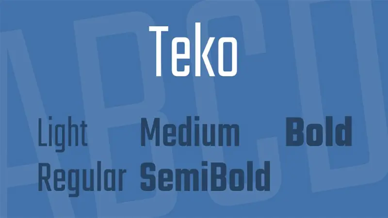 Teko Font Free Download