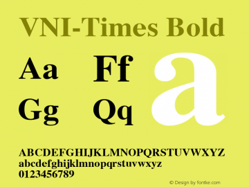 VNI-Times Font Family Free Download