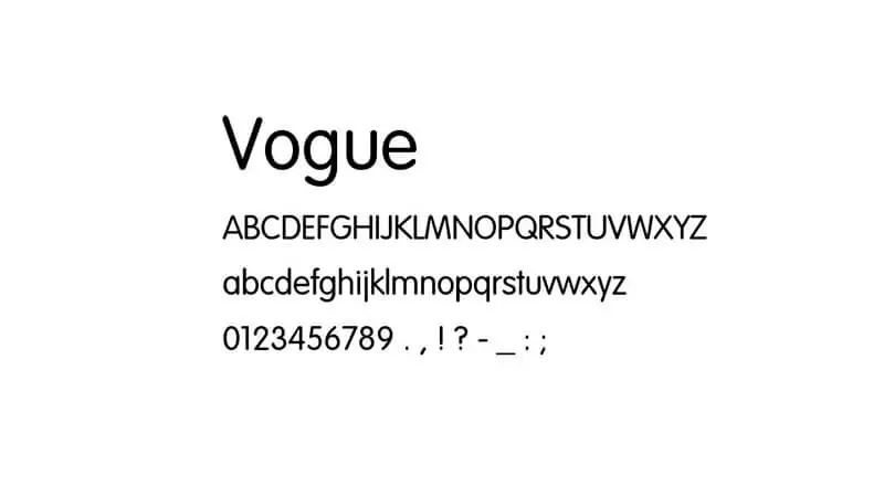Vogue Font Free Download