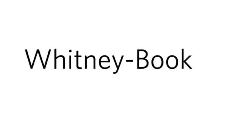 Whitney Book Font Free Download